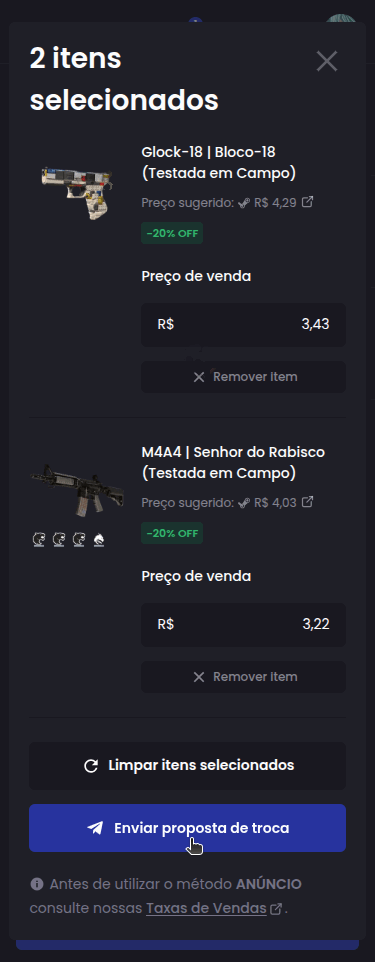 Dashskins.com.br - Perguntas frequentes