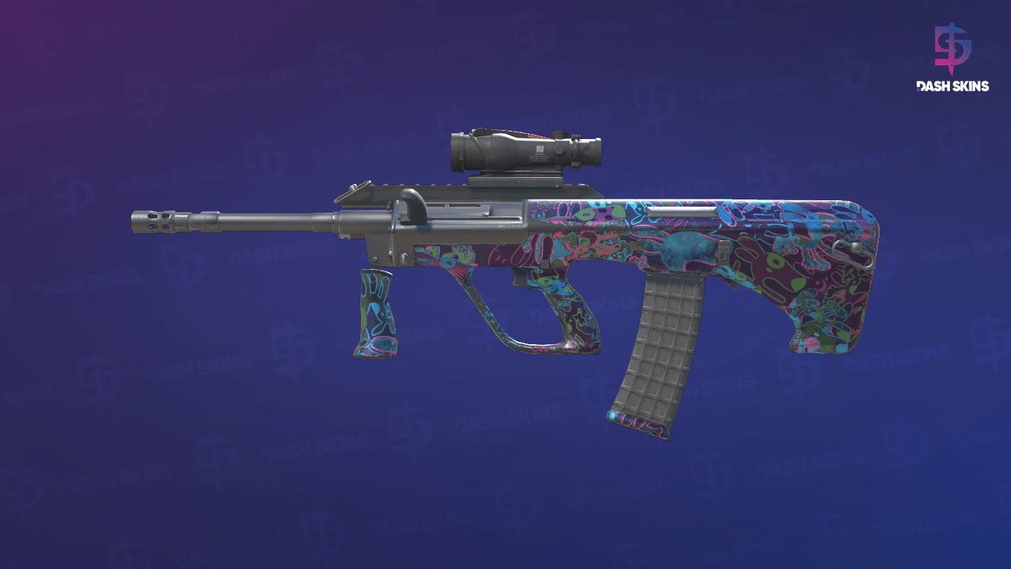 AUG | Death by Puppy (Minimal Wear) - Frontside Screenshot