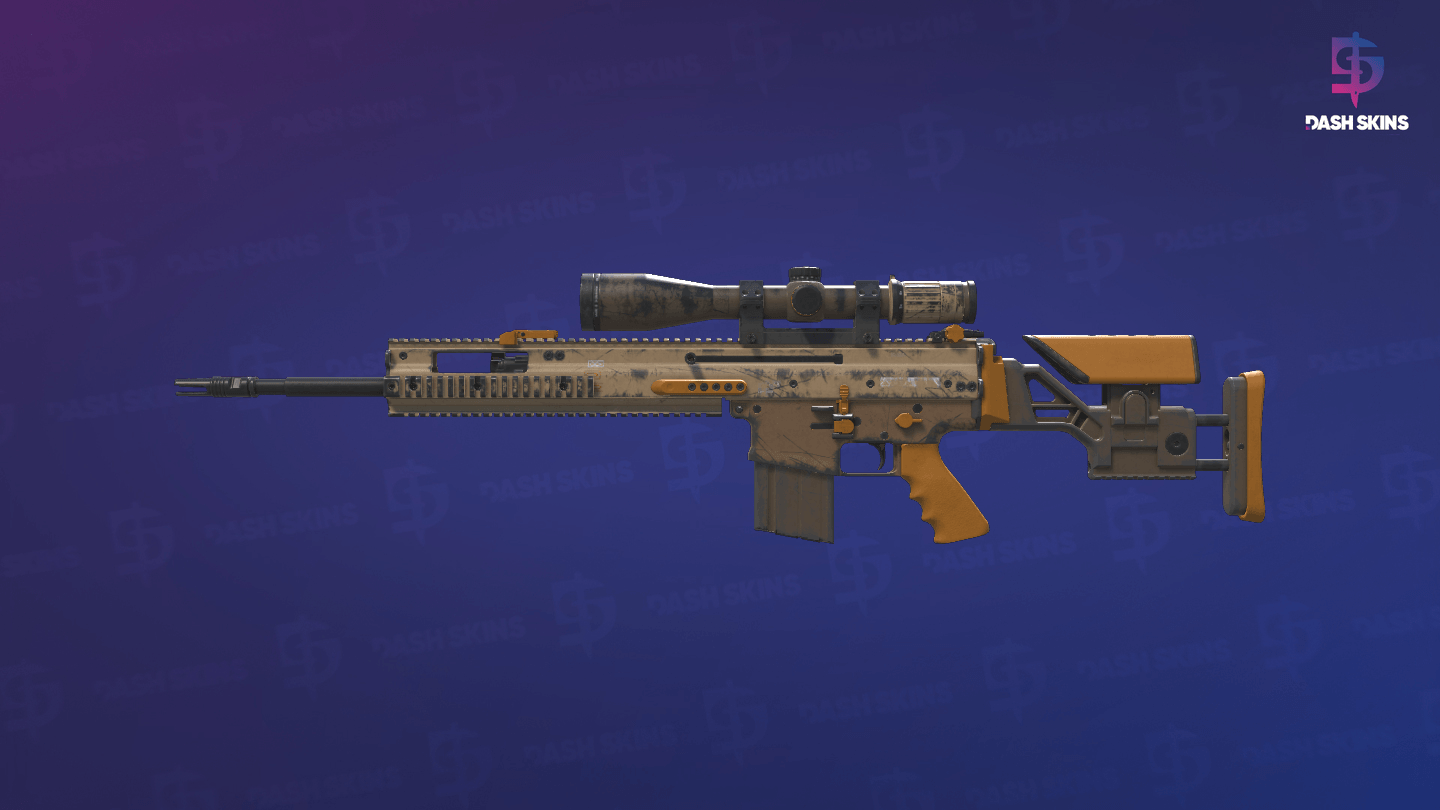 SCAR-20 | Short Ochre (Well-Worn) - Frontside Screenshot
