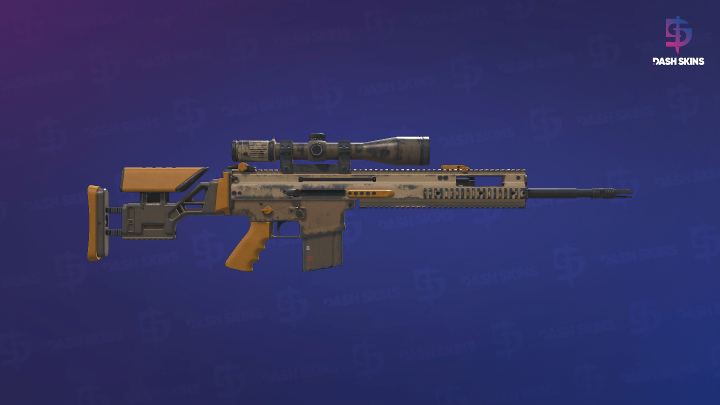 SCAR-20 | Short Ochre (Well-Worn) - Backside Screenshot