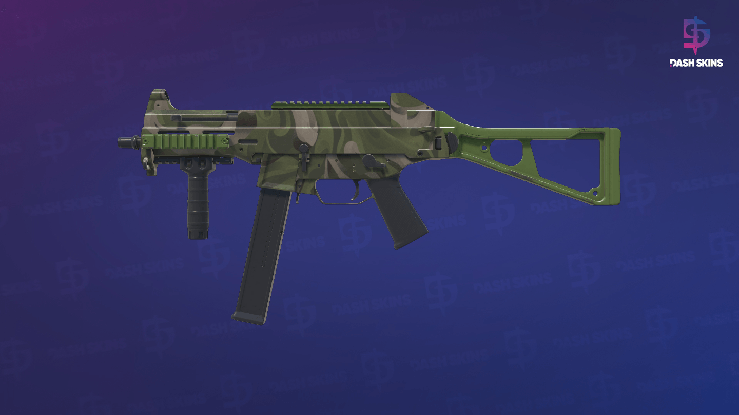 UMP-45 | Green Swirl (Minimal Wear) - Frontside Screenshot