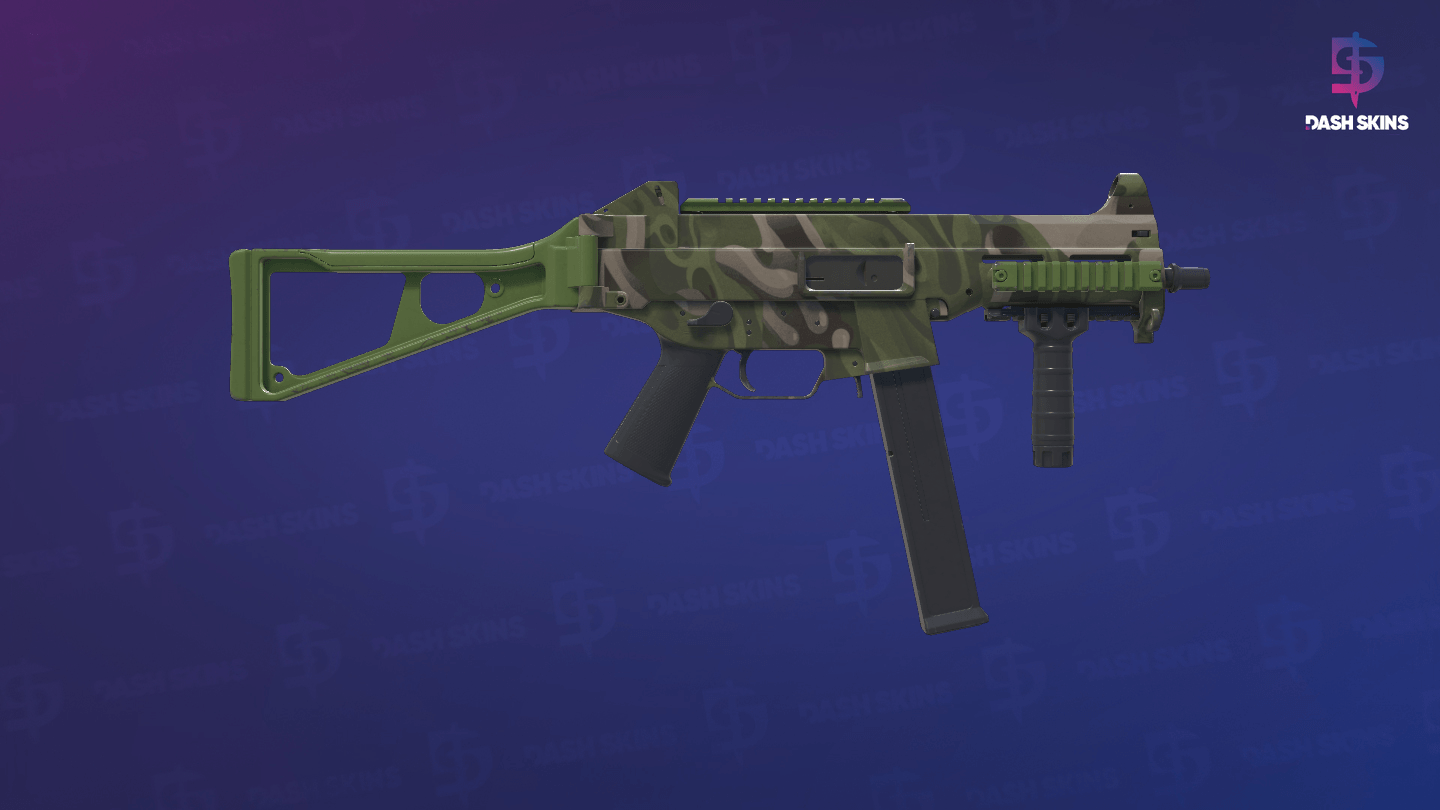 UMP-45 | Green Swirl (Minimal Wear) - Backside Screenshot