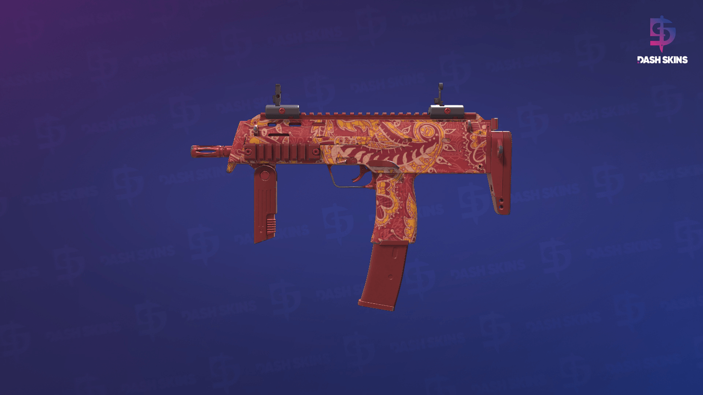 MP7 | Coral Paisley (Minimal Wear) - Frontside Screenshot