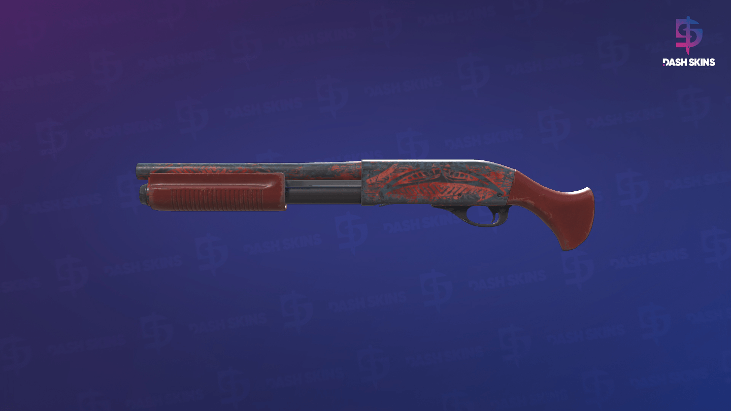 Sawed-Off | Crimson Batik (Well-Worn) - Frontside Screenshot