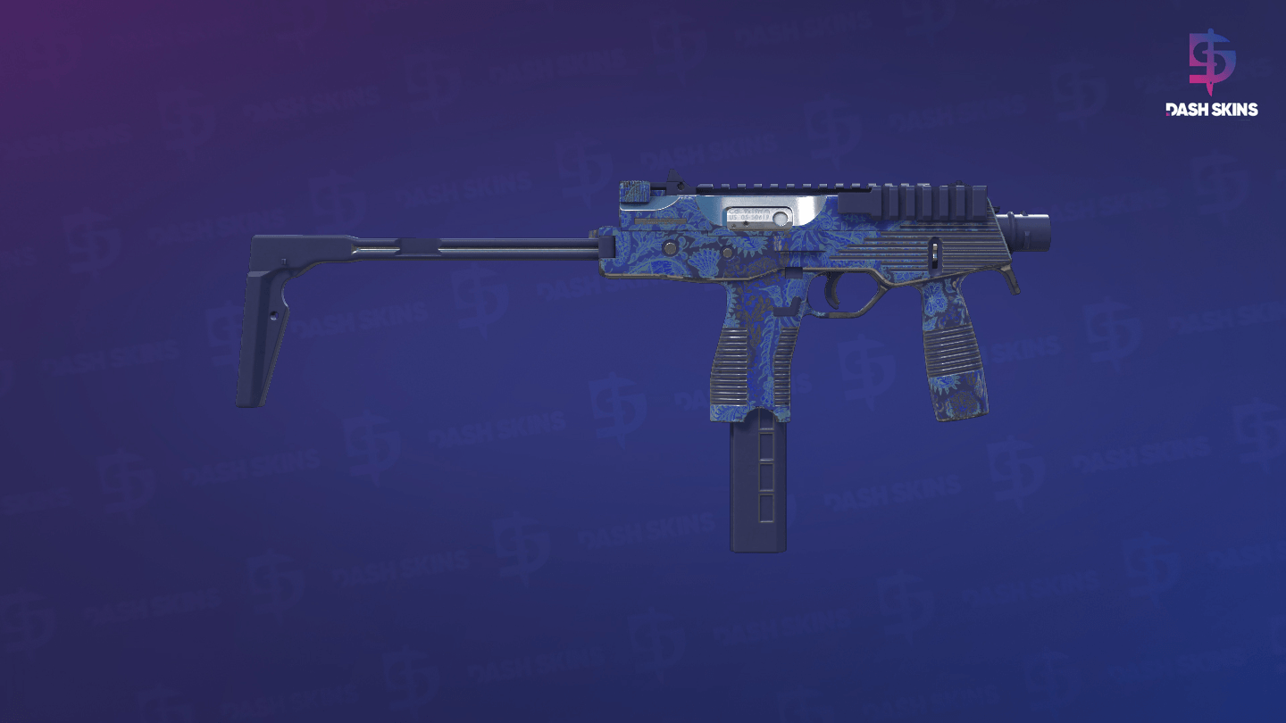 MP9 | Cobalt Paisley (Minimal Wear) - Backside Screenshot