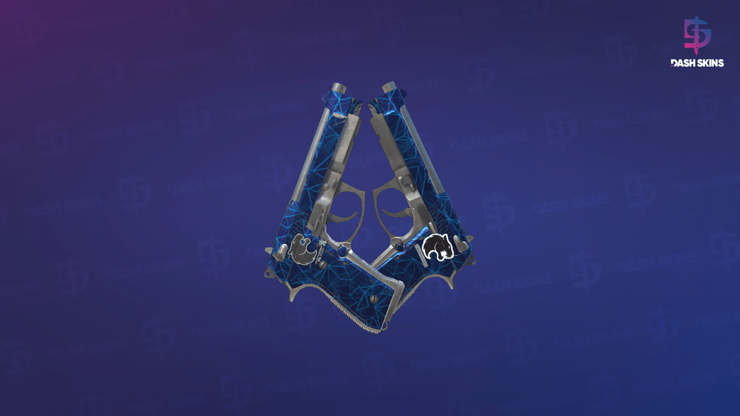 Dual Berettas | Cobalt Quartz (Field-Tested) - Frontside Screenshot