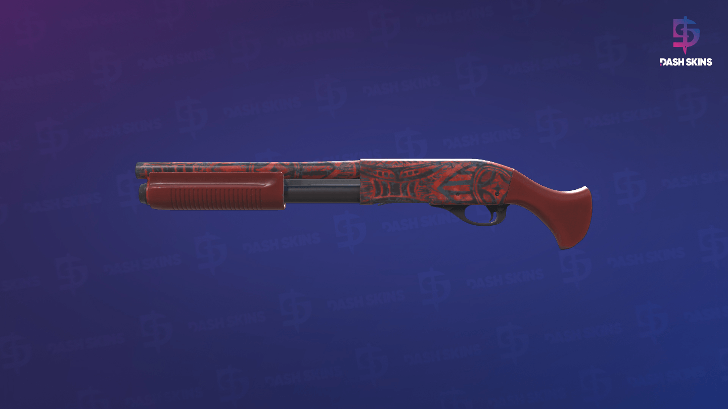 Sawed-Off | Crimson Batik (Field-Tested) - Frontside Screenshot