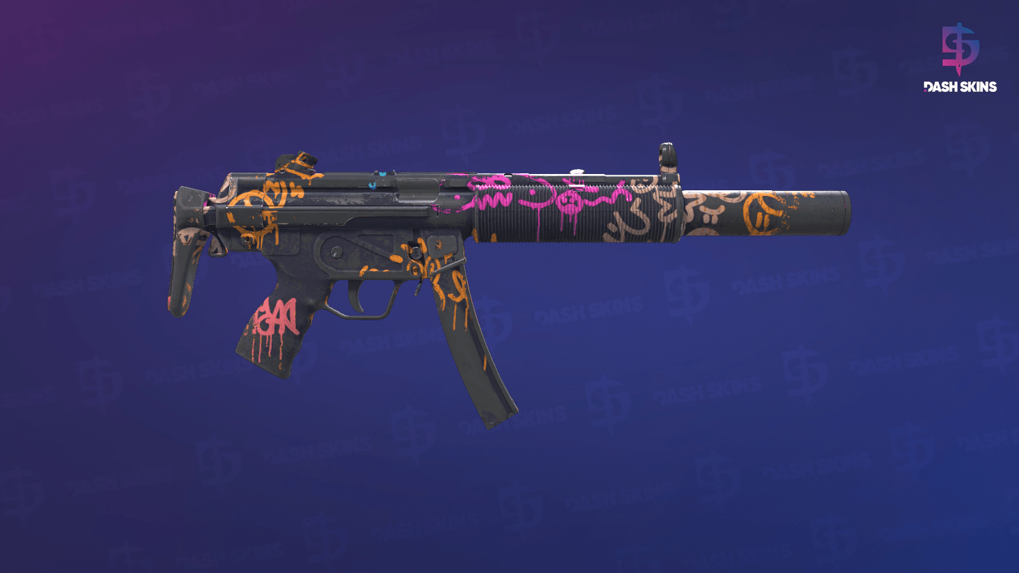 MP5-SD | Neon Squeezer (Battle-Scarred) - Backside Screenshot