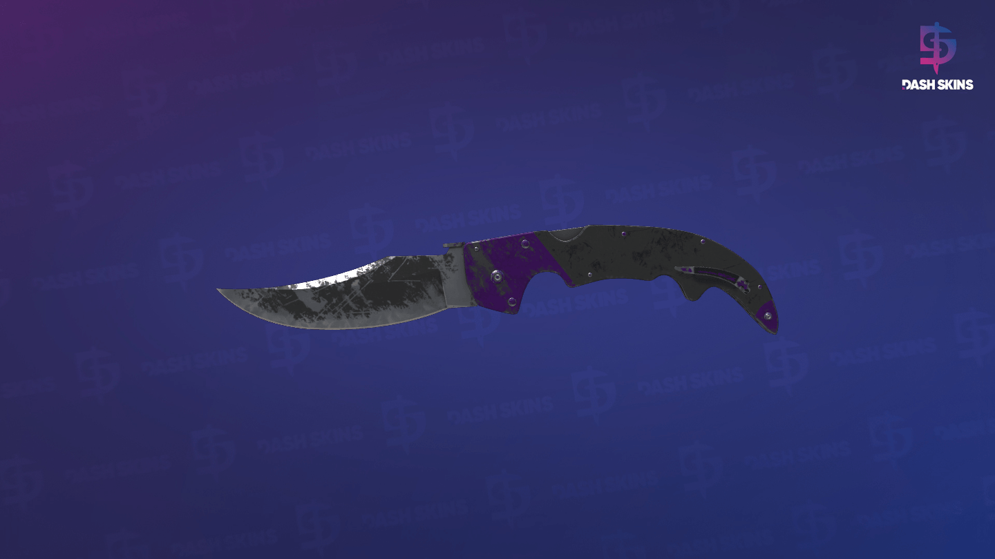 ★ StatTrak™ Falchion Knife | Ultraviolet (Battle-Scarred) - Backside Screenshot