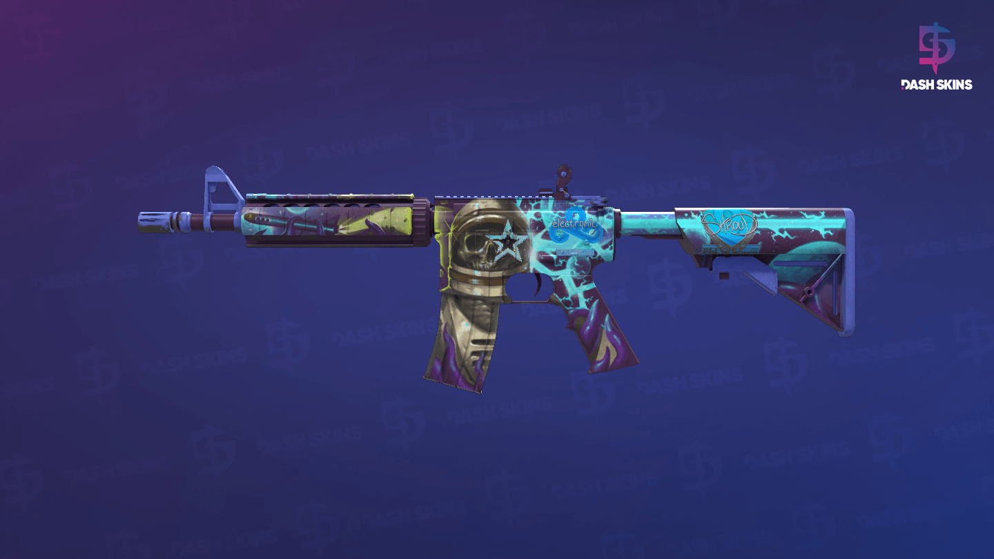 M4A4 | Desolate Space (Well-Worn) - Frontside Screenshot