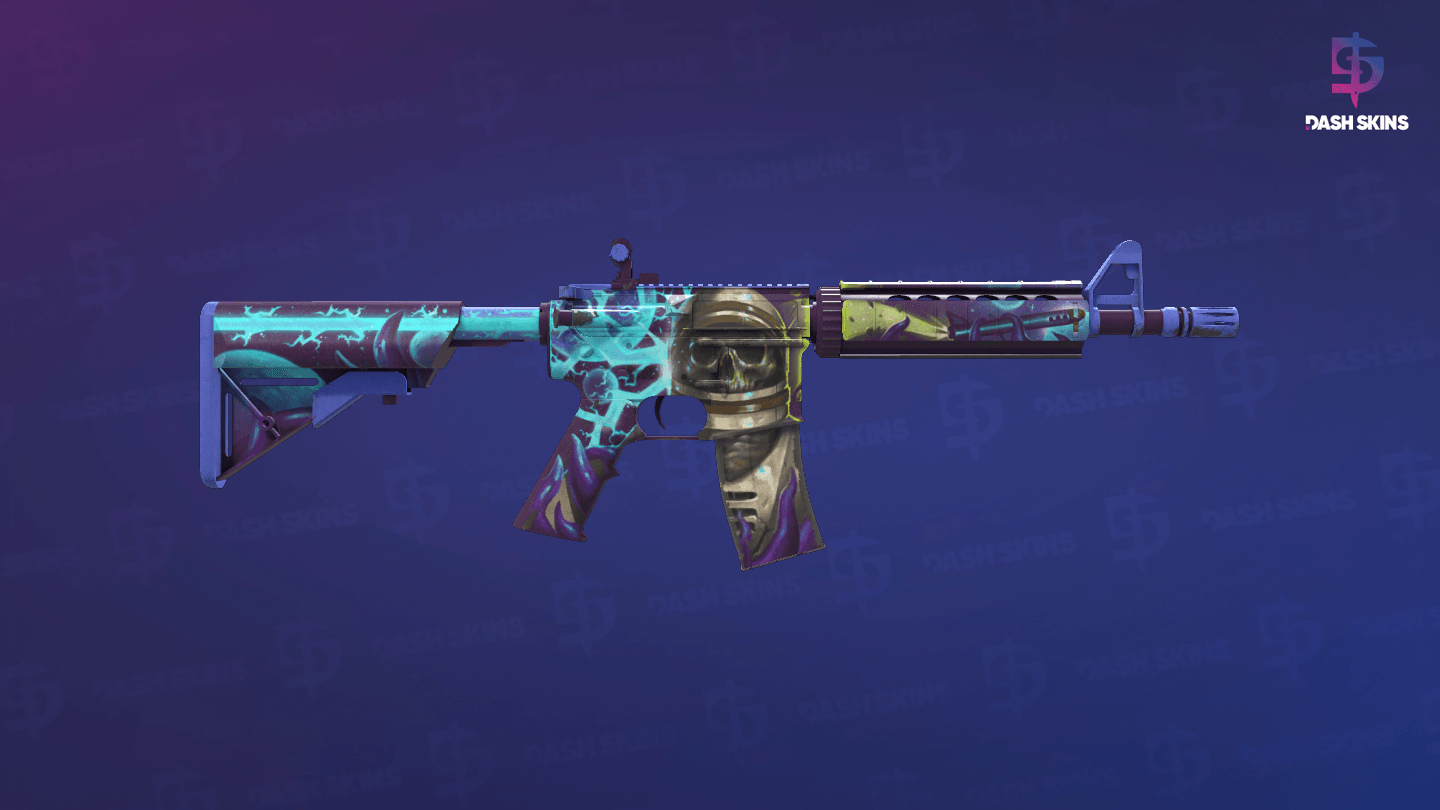 M4A4 | Desolate Space (Well-Worn) - Backside Screenshot