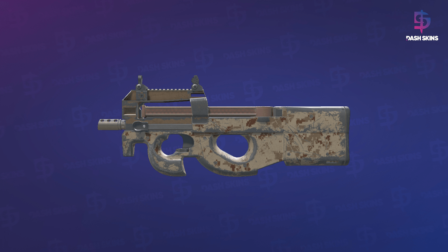 P90 | Desert DDPAT (Well-Worn) - Frontside Screenshot