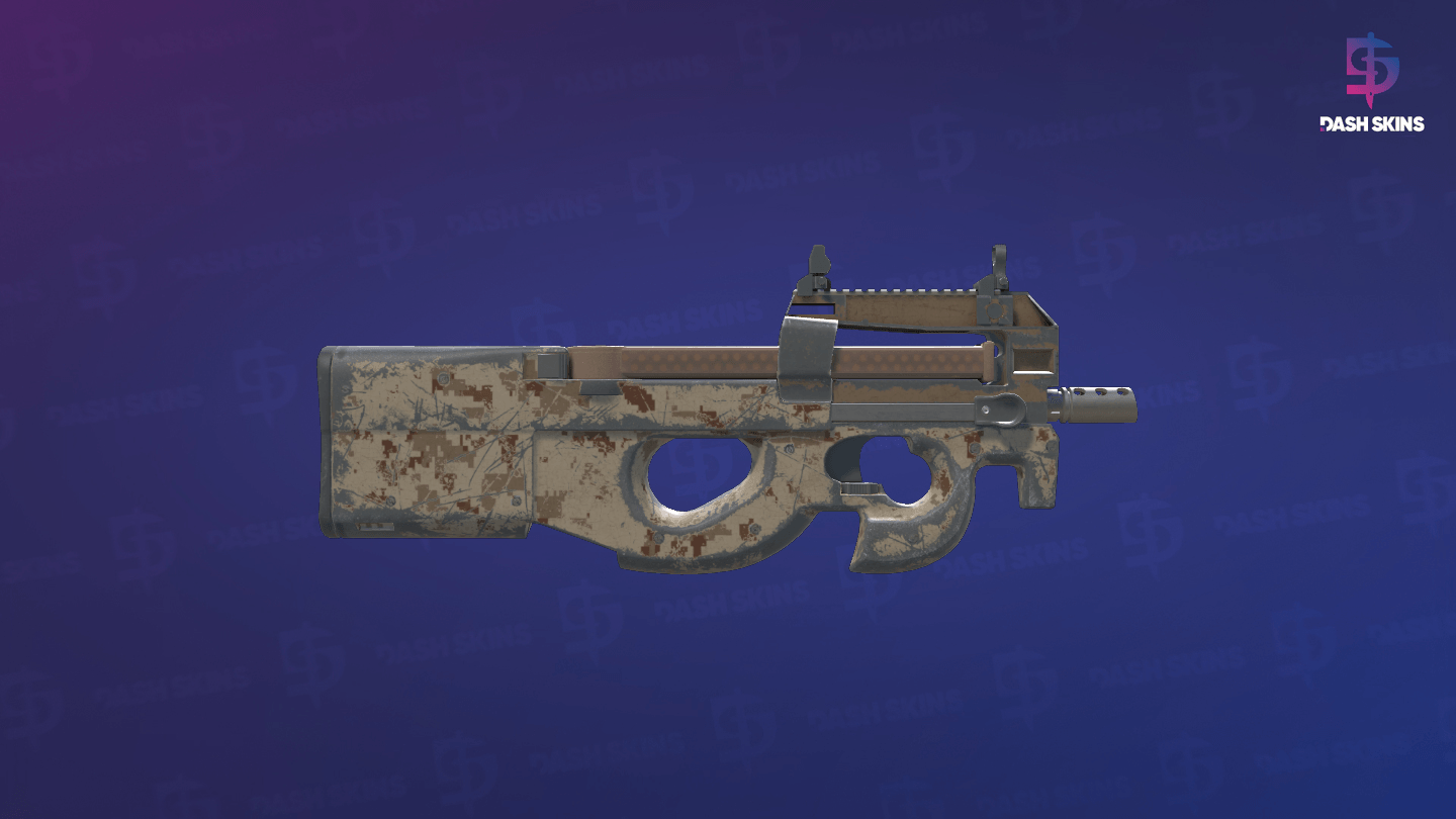 P90 | Desert DDPAT (Well-Worn) - Backside Screenshot