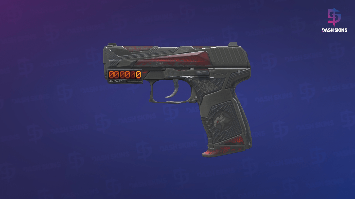 StatTrak™ P2000 | Red Wing (Well-Worn) - Frontside Screenshot