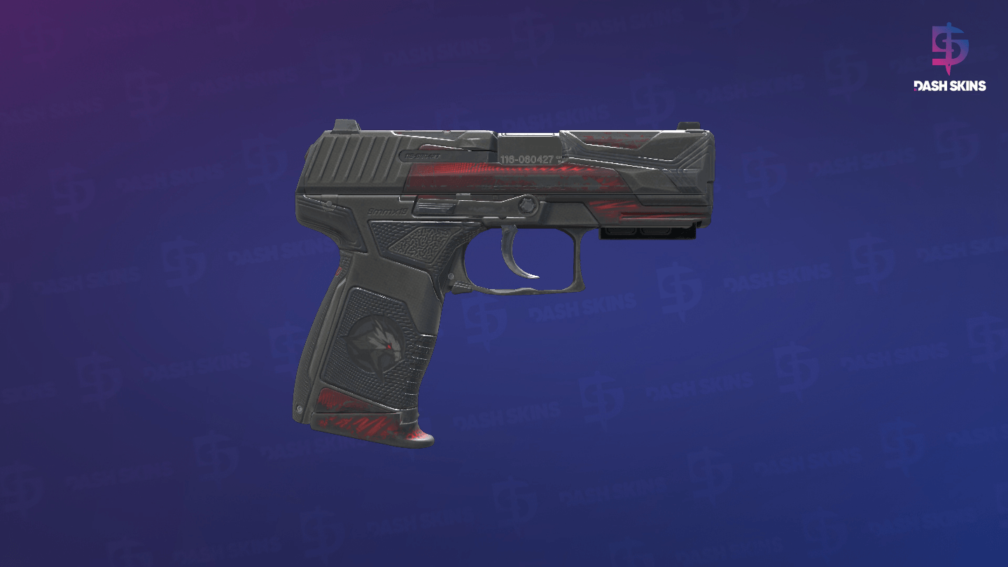 StatTrak™ P2000 | Red Wing (Well-Worn) - Backside Screenshot
