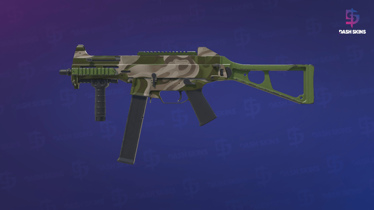 UMP-45 | Green Swirl (Field-Tested) - Frontside Screenshot