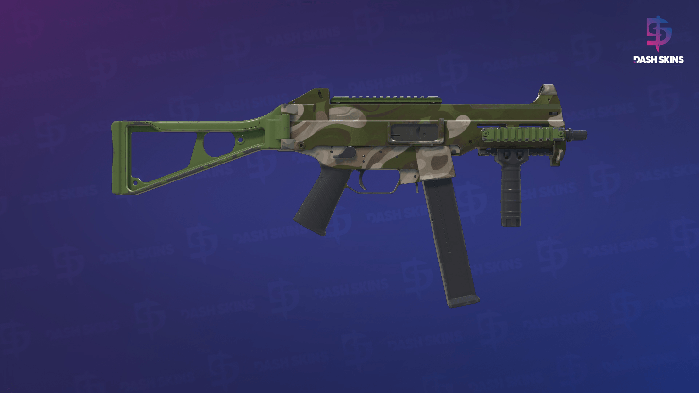 UMP-45 | Green Swirl (Field-Tested) - Backside Screenshot