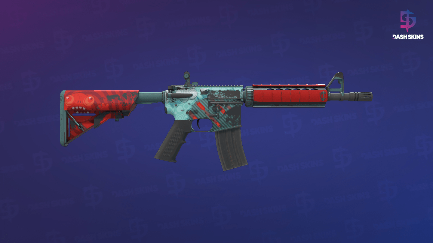 M4A4 | Bullet Rain (Minimal Wear) - Backside Screenshot
