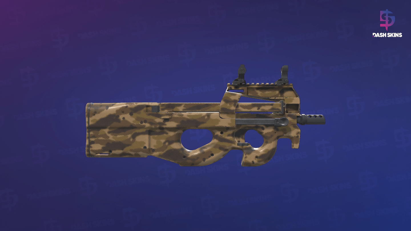 P90 | Desert Halftone (Minimal Wear) - Backside Screenshot