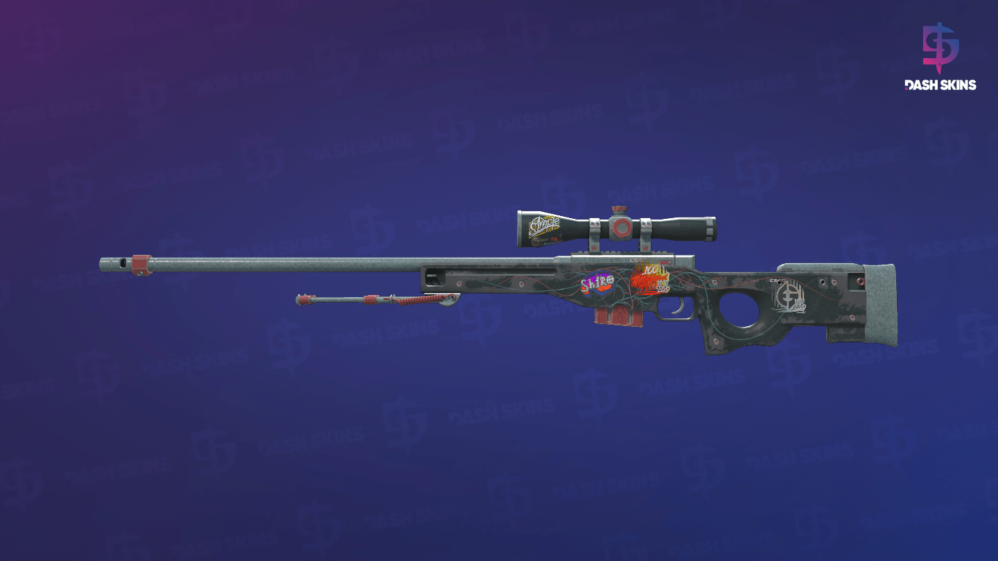 AWP | Capillary (Well-Worn) - Frontside Screenshot