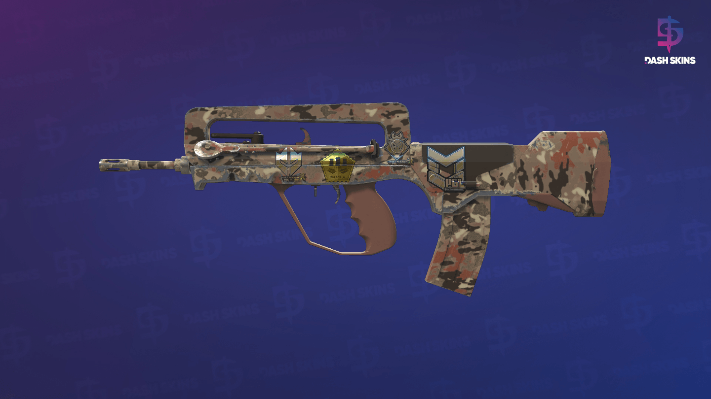 Souvenir FAMAS | CaliCamo (Minimal Wear) - Frontside Screenshot