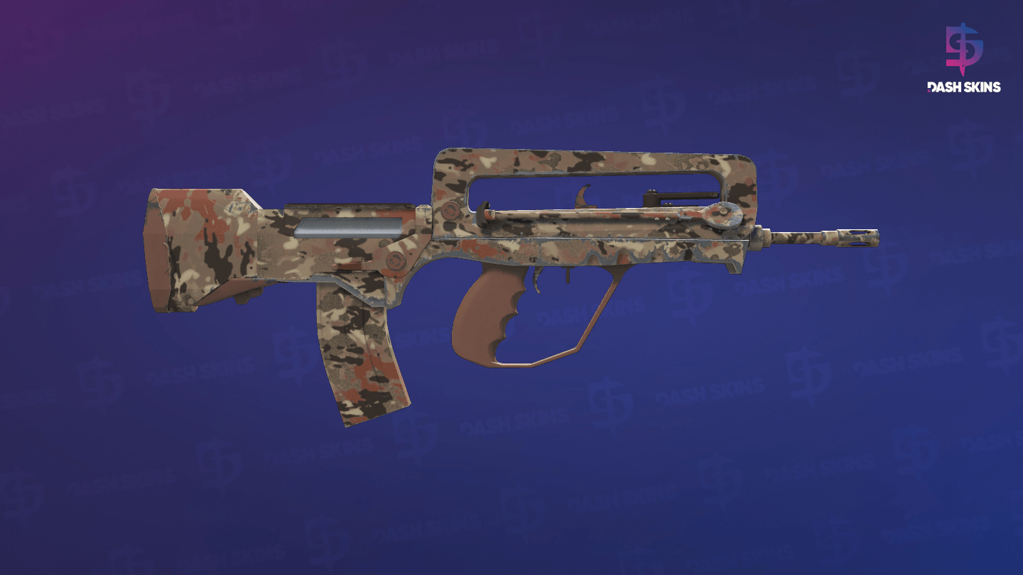 Souvenir FAMAS | CaliCamo (Minimal Wear) - Backside Screenshot
