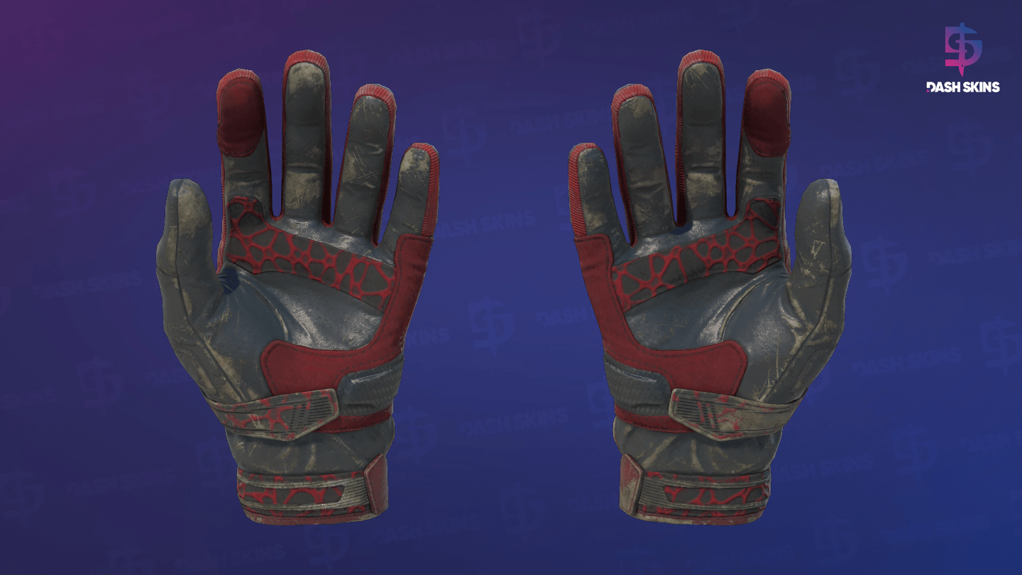 ★ Moto Gloves | Blood Pressure (Battle-Scarred) - Backside Screenshot