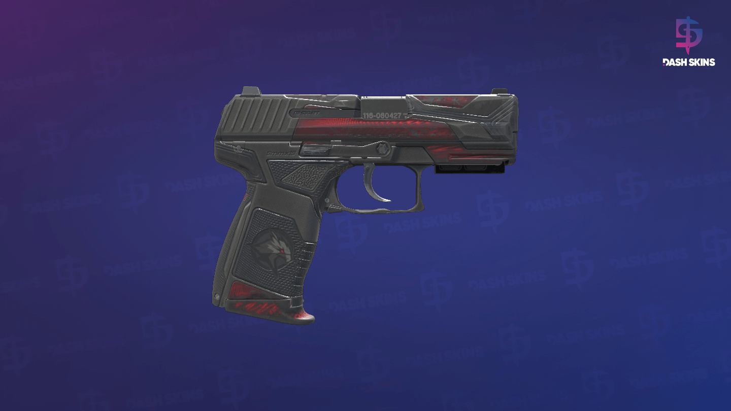 StatTrak™ P2000 | Red Wing (Well-Worn) - Backside Screenshot