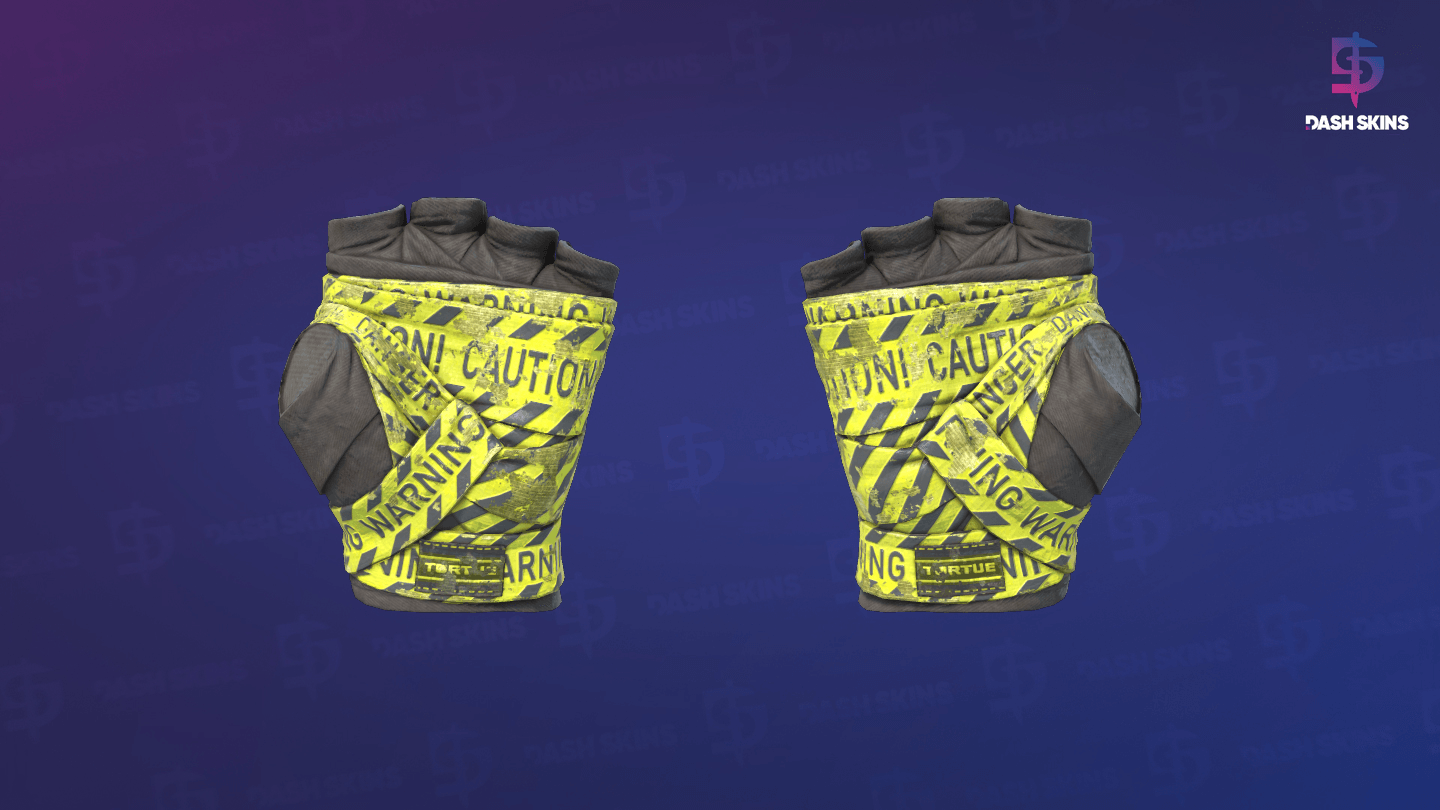 ★ Hand Wraps | CAUTION! (Battle-Scarred) - Backside Screenshot