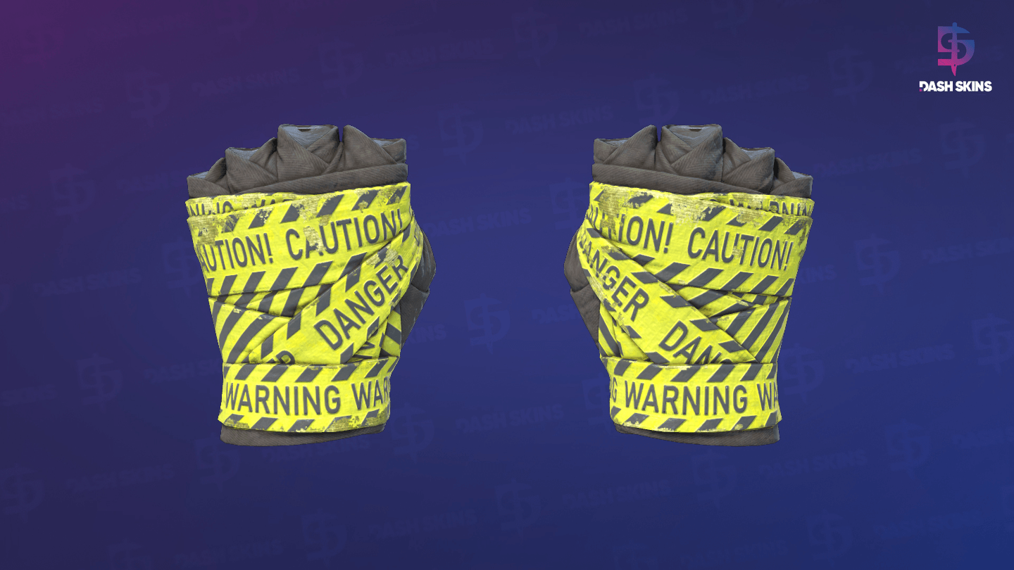 ★ Hand Wraps | CAUTION! (Battle-Scarred) - Frontside Screenshot