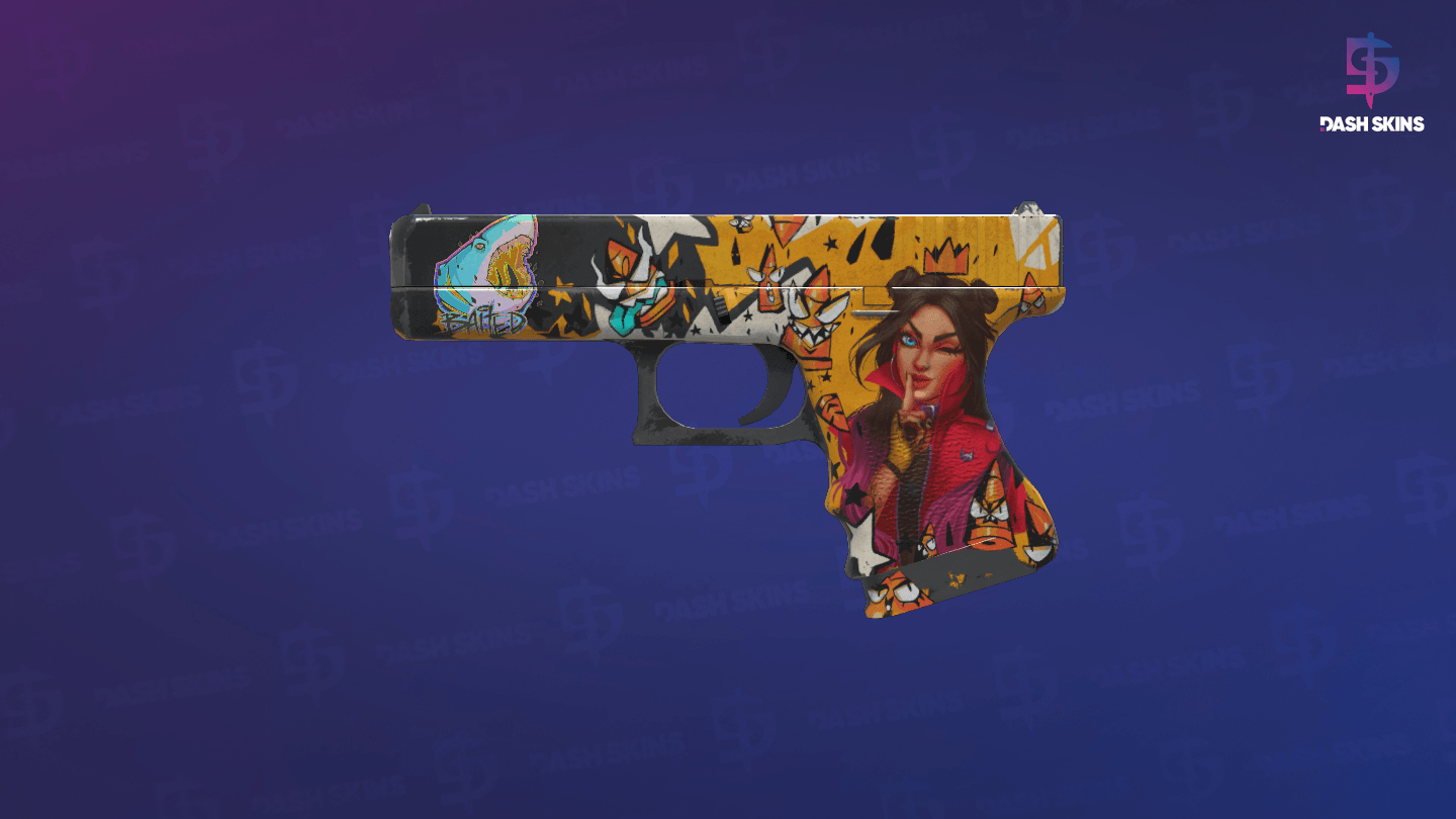 Glock-18 | Bullet Queen (Well-Worn) - Frontside Screenshot