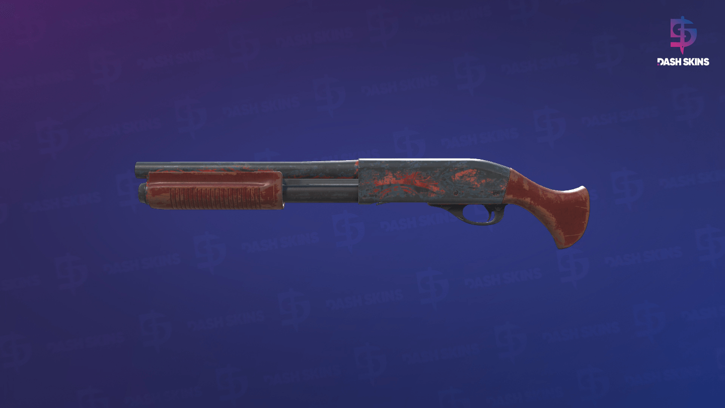 Sawed-Off | Crimson Batik (Battle-Scarred) - Frontside Screenshot
