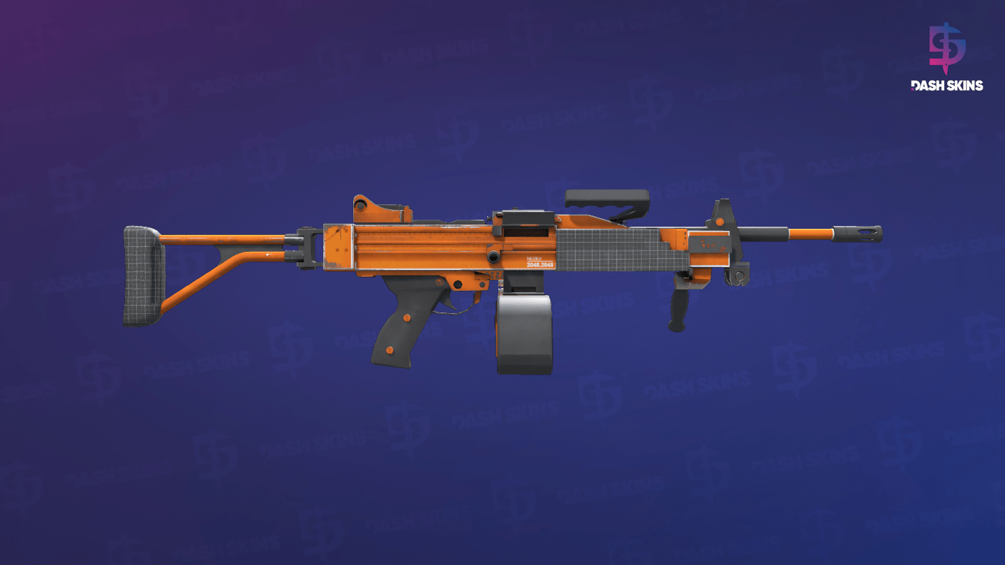 StatTrak™ Negev | dev_texture (Factory New) - Backside Screenshot