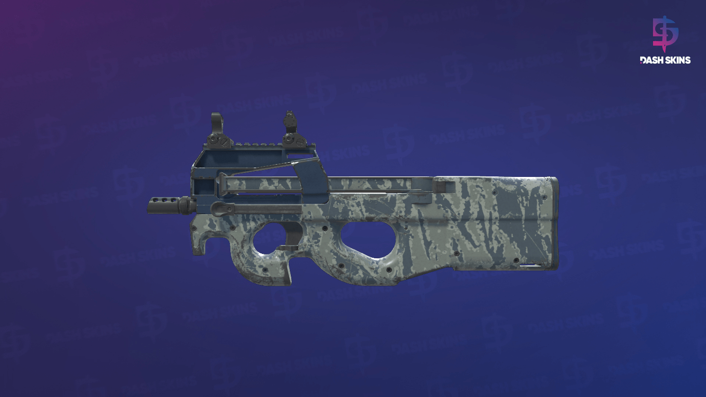P90 | Blue Tac (Field-Tested) - Frontside Screenshot