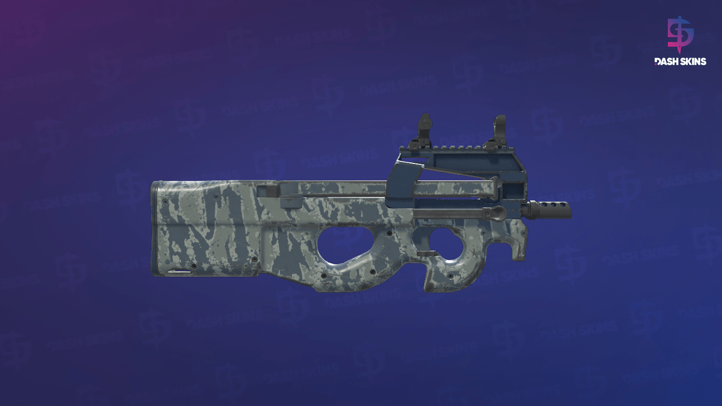 P90 | Blue Tac (Field-Tested) - Backside Screenshot