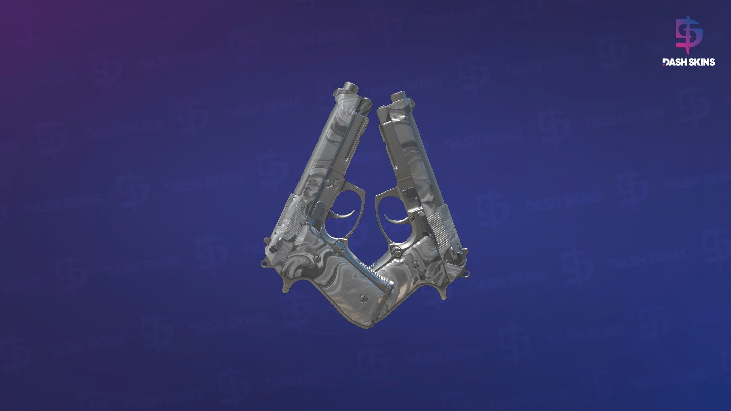 Dual Berettas | Silver Pour (Minimal Wear) - Backside Screenshot