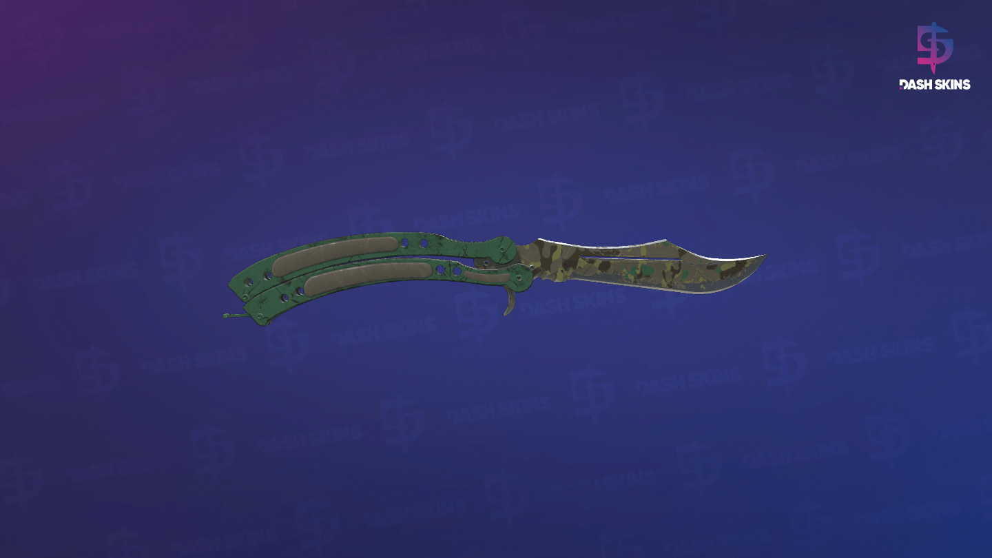 ★ StatTrak™ Butterfly Knife | Boreal Forest (Battle-Scarred) - Backside Screenshot