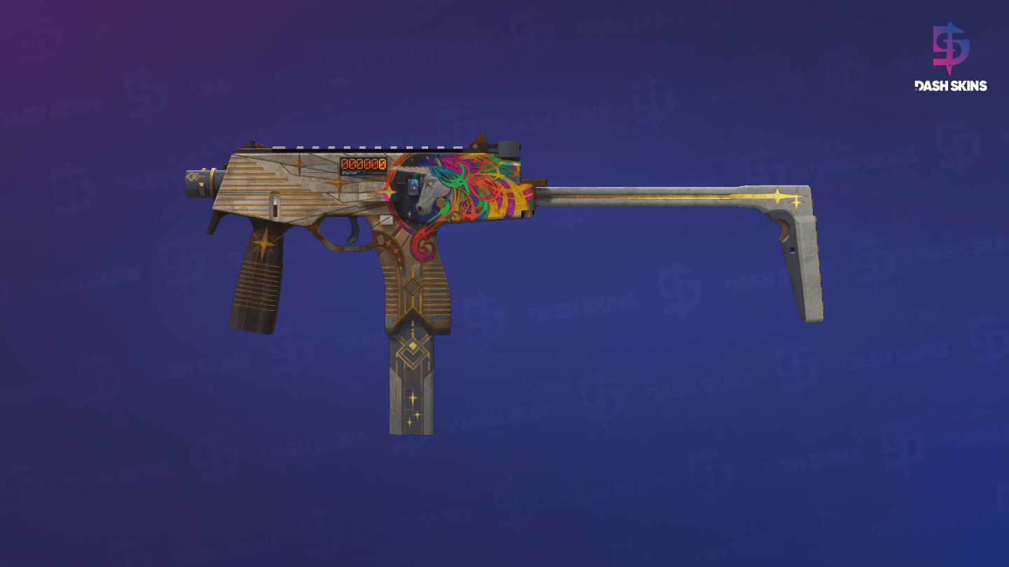 StatTrak™ MP9 | Starlight Protector (Battle-Scarred) - Frontside Screenshot