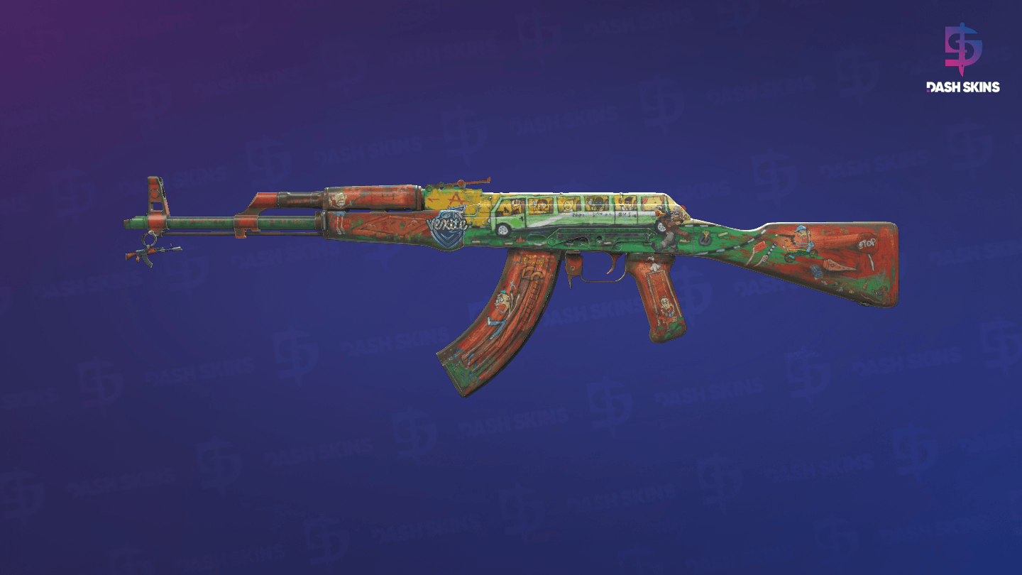AK-47 | The Outsiders (Well-Worn) - Frontside Screenshot