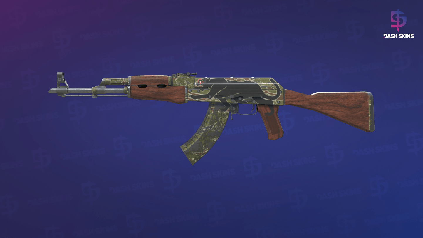 AK-47 | Jaguar (Well-Worn) - Frontside Screenshot