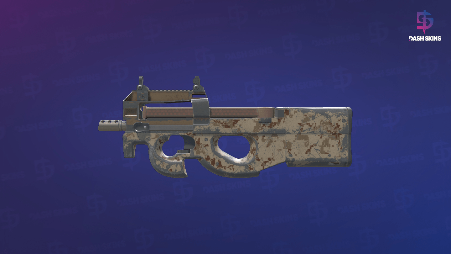 P90 | Desert DDPAT (Well-Worn) - Frontside Screenshot