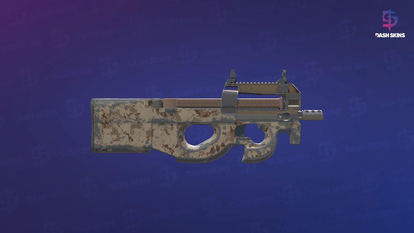 P90 | Desert DDPAT (Well-Worn) - Backside Screenshot