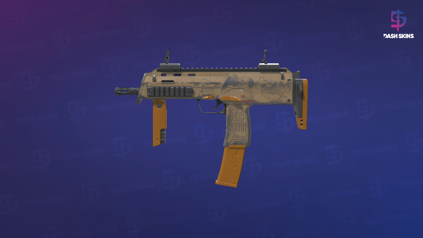 MP7 | Short Ochre (Battle-Scarred) - Frontside Screenshot
