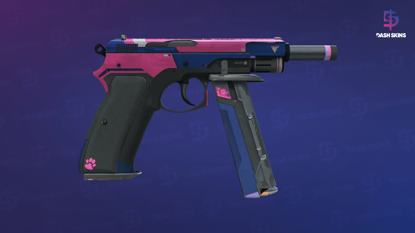 CZ75-Auto | Tacticat (Well-Worn) - Backside Screenshot