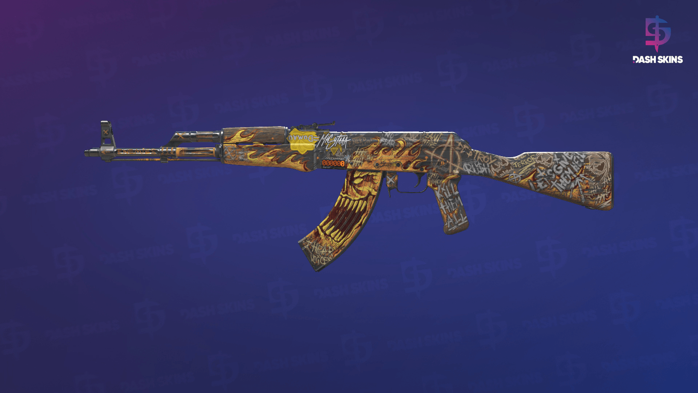 StatTrak™ AK-47 | Searing Rage (Field-Tested) - Frontside Screenshot