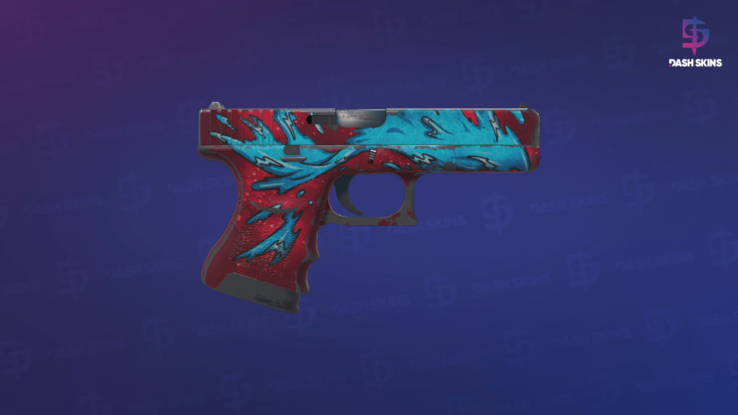 Glock-18 | Water Elemental (Well-Worn) - Backside Screenshot
