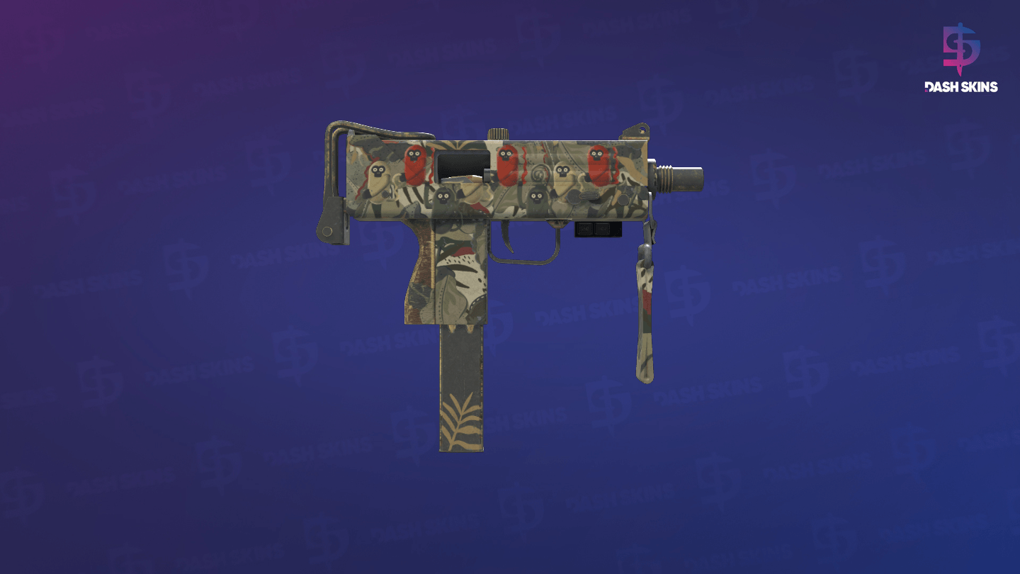 StatTrak™ MAC-10 | Monkeyflage (Well-Worn) - Backside Screenshot