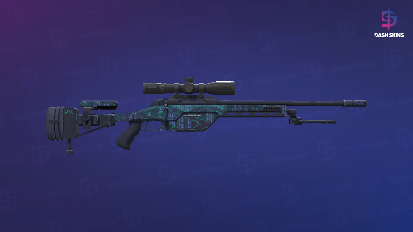 StatTrak™ SSG 08 | Mainframe 001 (Well-Worn) - Backside Screenshot