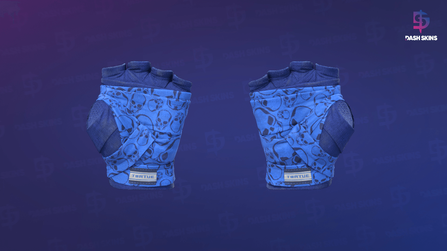 ★ Hand Wraps | Cobalt Skulls (Minimal Wear) - Backside Screenshot
