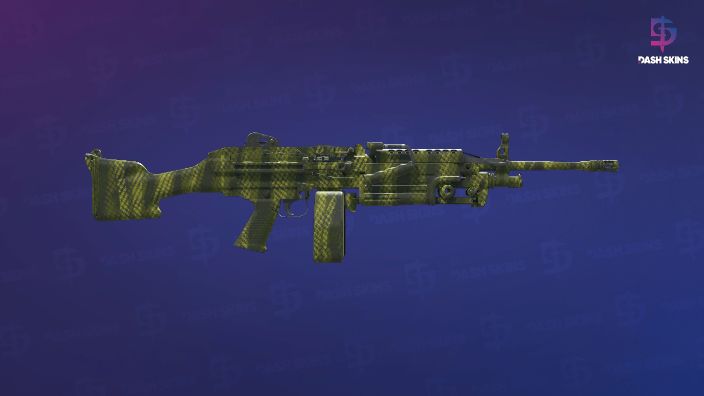 M249 | Gator Mesh (Factory New) - Backside Screenshot